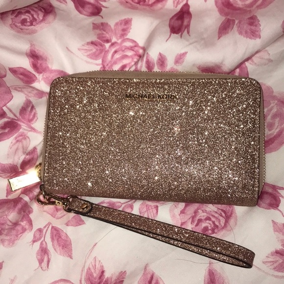 mk glitter wallet